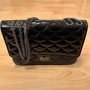 Quilted Leather Double Flap Shoulder Bag